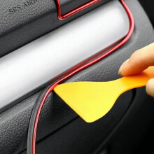 10m Red PVC Interior Car LED Strip Light, Decorative Ambient Lighting Kit