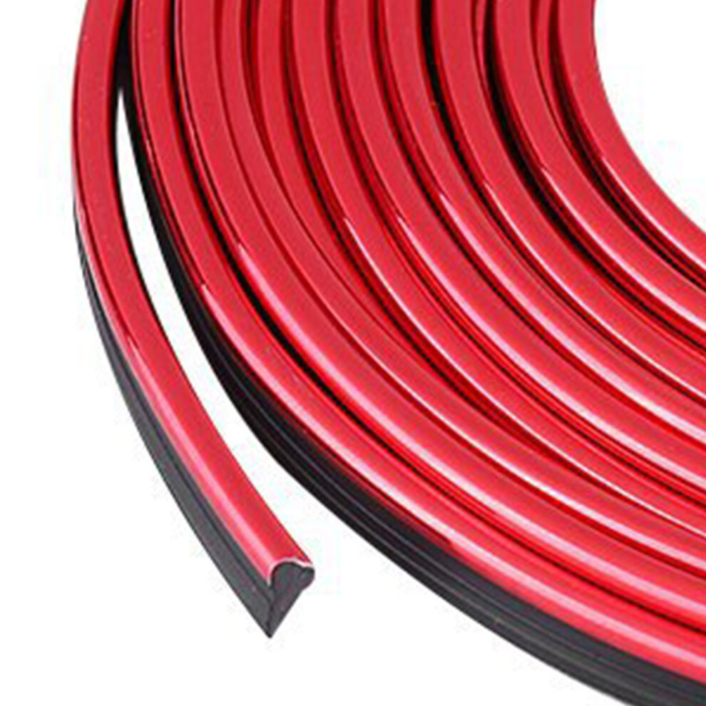 10M Pvc Interior Car Led Strip Decorative Ambient Lighting Kit Red/Light 9451372271184