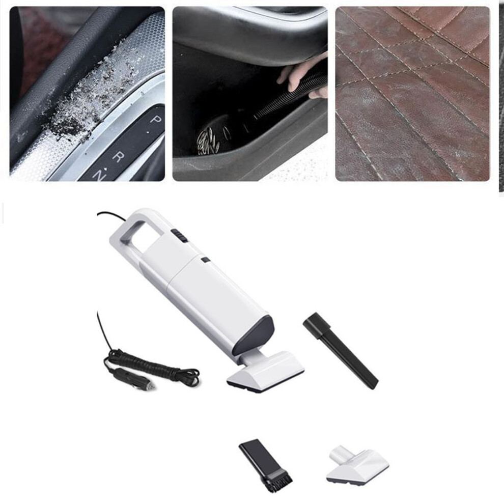 Wired Car Vacuum Cleaner Strong Suction, Portable Pet Hair White 4231381001010