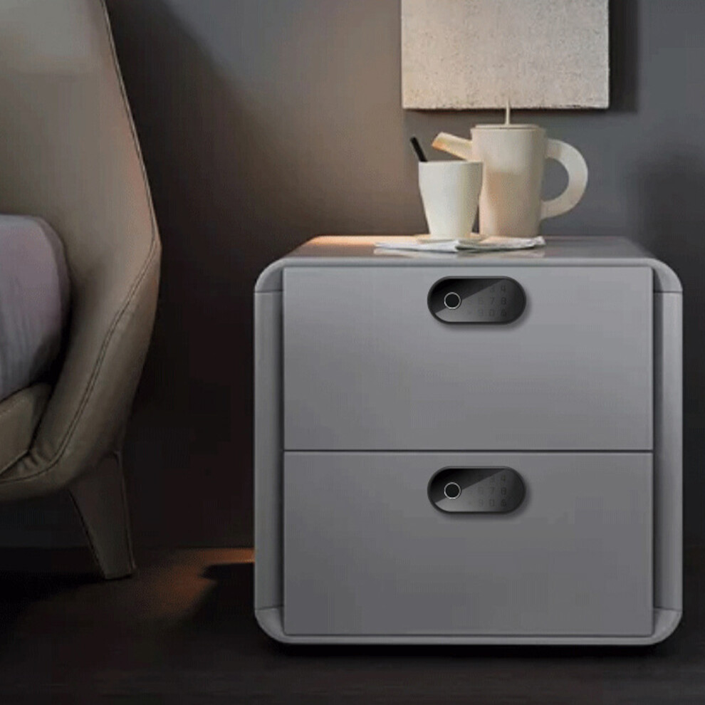 Electronic Drawer Lock With Biometric, Password, Keypad, Abs & Zinc Alloy 9321372270718