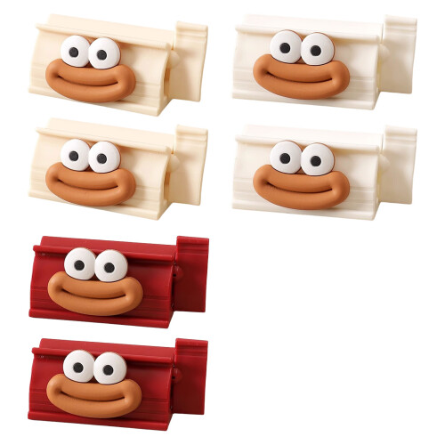 2Pcs AntiSlip Smiling Face Toothpaste Squeezer for Pressing-2 1