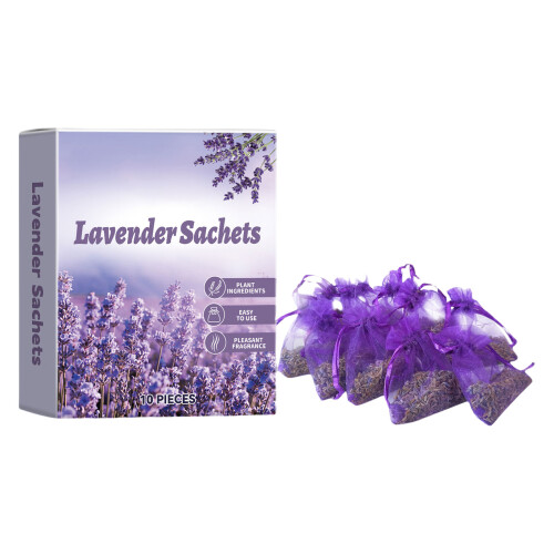 10Pieces Lavender Scented Sachets Deodorant Sachets for Home Use