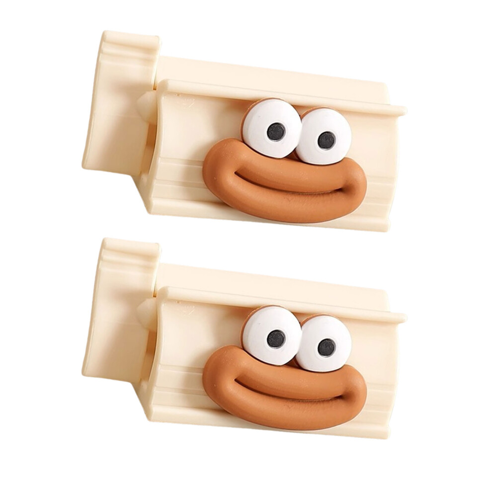 2Pcs AntiSlip Smiling Face Toothpaste Squeezer for Pressing-1