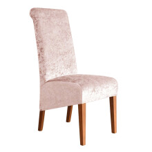 Chair Cover Velvet Stretch Dining Seats Cover with Back-Pink