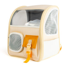 Pet Backpack Carrier Spacious And Breathable Design Visible Large Carrier With Mesh Windows Foldable For Travel Walking Outdoors