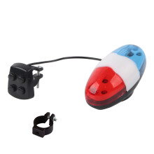 Electric Bike Horn With 6 LED Front Lights Loud Police Siren Sounds Bike Safety Accessories Waterproof Easy To Install Cycling Bell For Hybrid Kids