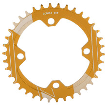 Single Chainring For Bicycle, High Strength Lightweight Narrow Wide Chainring 38T Compatible With BCD 104mm Durable Aluminium Alloy Replacement Bike A