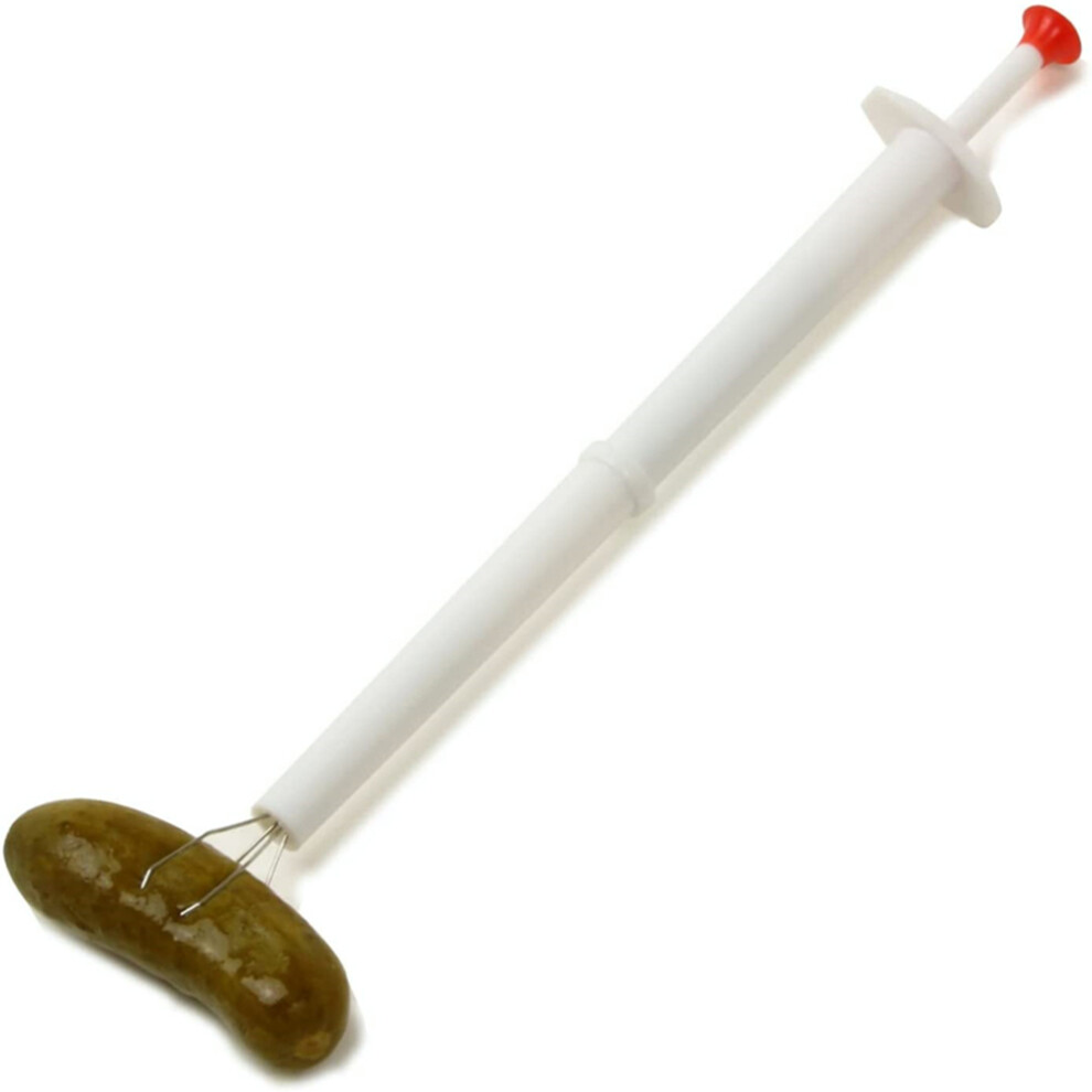 Pickle Pincher, Flexible Food Grabber With Stainless Steel Spring Loaded Pincher For Deep Narrow Jar Access 9448196488560