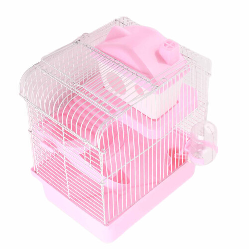 2-stöckiger Hamsterkäfig, großer pinker Lebensraum 2