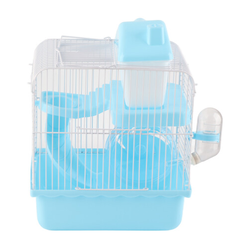 2 Tier Large Hamster Cage with High Chassis, Blue, Plastic & Wire 2