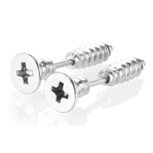 6 Paar Edelstahl-Zircon Ohrstecker Unisex Schmuck-Set 24 mm