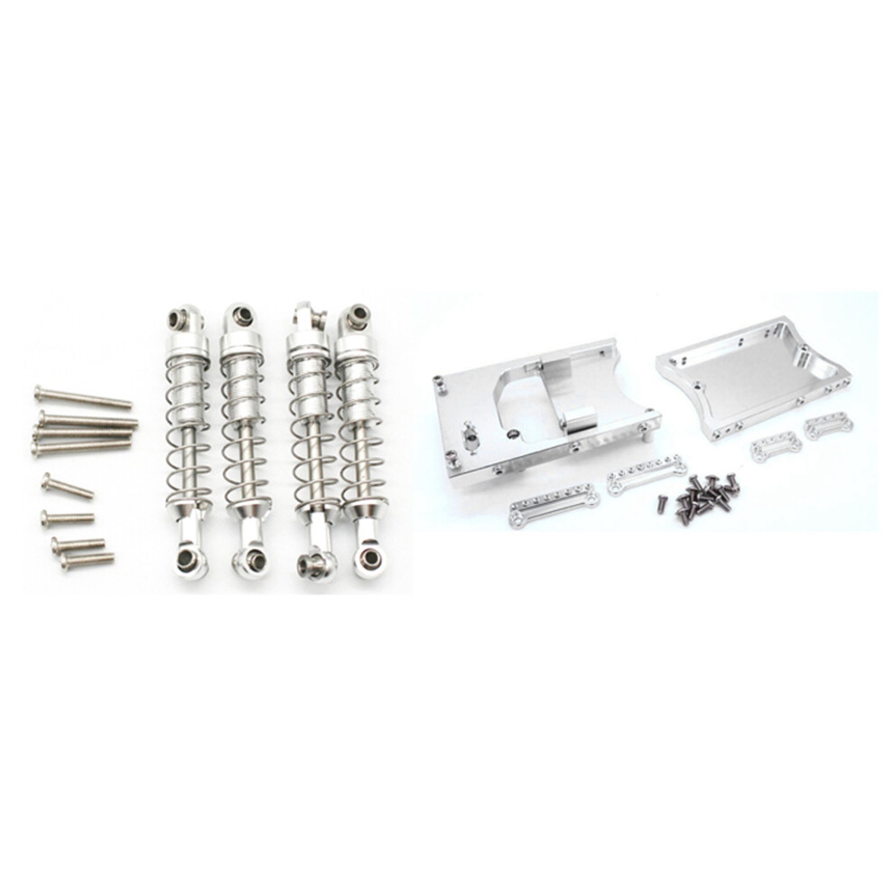 2 Set Rc Car Part: 1 Set Metal Damper & 1 Set Metal Steering Servo Fixed Mount Bracket 6031840642895