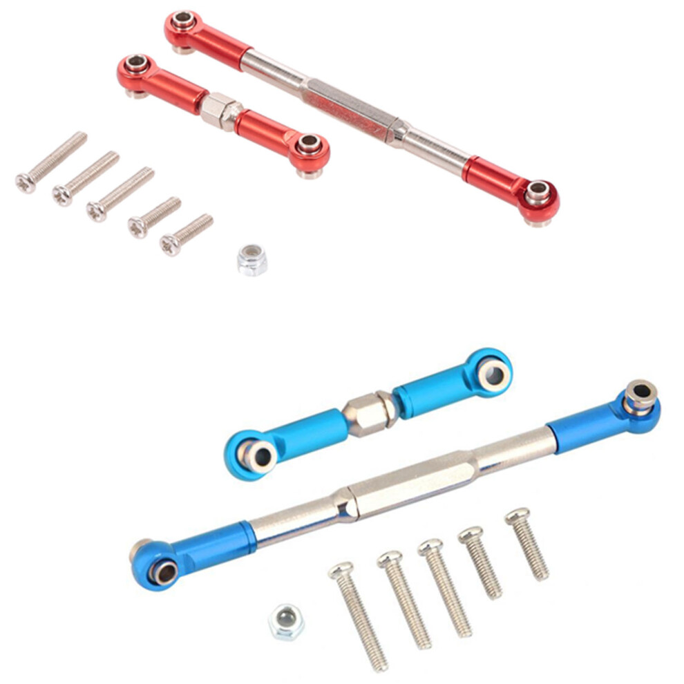 2Set Rc Steering Rod Steering Linkage Rod Set For Wpl 1608T Rc Truck Rc Steering Linkage Set, & Red 6031847948808