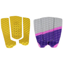 Surfboard Traction Pad - 6 Piece Surf Board & Skimboard Stomp Foot Pad - Maximum Kick Tail Deck Grip for Surfing