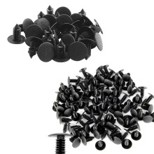 30Pcs 9mm x 8mm Hole Plastic Car Fir Tree Clips Rivets Retainer with 100X Plastic Bumper Fastener Rivet Clips