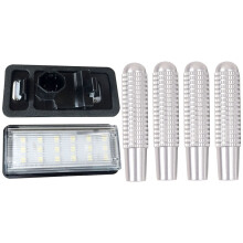 6 Pcs Car Accessories: 2 Pcs Car License Plate Light License Plate Light & 4 Pcs Car Door Lock Pin Knob Button Cover