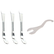 3 Pcs Metal Bicycle Bike Tire Tyre Lever Remover Repair Tool 12Cm & 1Pcs Bike Lock Ring Remover Repair Wrench Tool