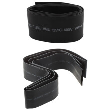 2Pcs Black Heat Shrinkable Tube Shrink Tubing Sleeve Cable Wrap 1M - 30Mm & 20Mm