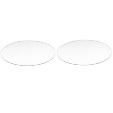 2 Pcs Transparent 3mm Thick Mirror Acrylic Round Disc, 100mm & 70mm