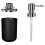 8 Pcs Plastic Bathroom Accessory Set,Bath Toilet Brush Set with Toothbrush Holder,Toothbrush Cup(Black &White) 7