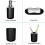 8 Pcs Plastic Bathroom Accessory Set,Bath Toilet Brush Set with Toothbrush Holder,Toothbrush Cup(Black &White) 8