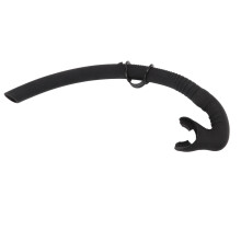 Versatile Black Silicone Snorkel for Spearfishing & Swimming Adventures