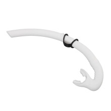 Snorkel in silicone bianco ripiegabile per freediving e pesca subacquea