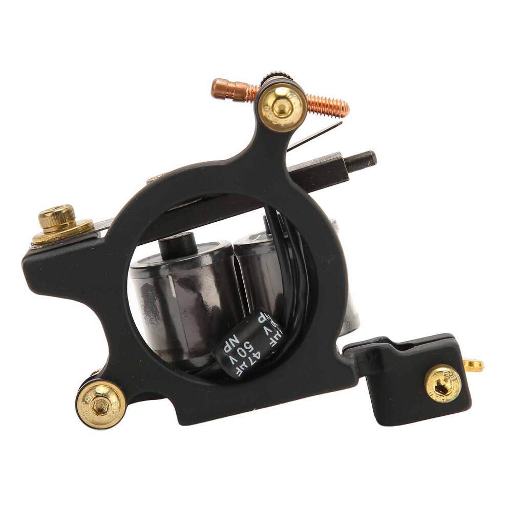 Lightweight Coil Tattoo Machine For Beginners, Stable Working Speed Copper Coils Steel Frame Adjustable Voltage Long Service Life Suitable For Liner