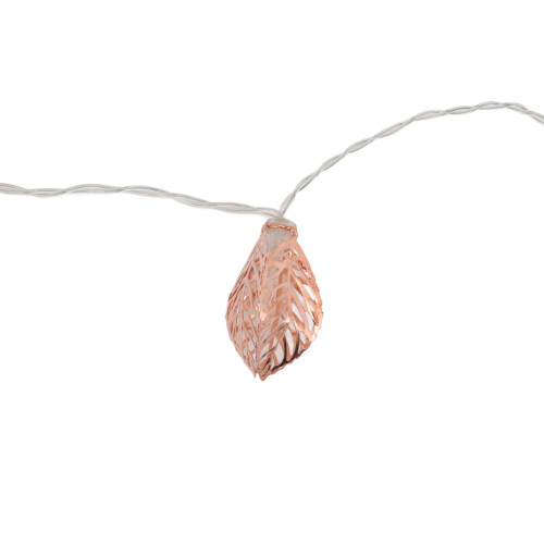 Battery Powered Rose Gold String Lights 20 LEDs Waterproof Leaf Light for Party 2