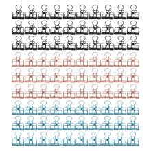 Anti-Rust Metal Wire Binder Clip Strong Clamping Force Easy to Use Lightweight Colorful Clips for Office School and Home Versatile Fastening Tool