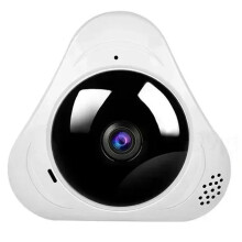 360 Wifi Panoramakamera 1080P HD Säkerhetsskydd, Fisheye IP-Kamera Home Nattseende CCTV Liten Videokamera