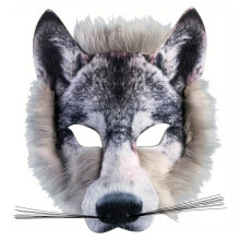 1 Stück Tierwolfmaske für Jedermann, Universell für Halloween-Partys, Unisex-Tiergesichtsmaske, Wolf, Einheitsgröße