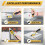 3 Pcs Masonry Tool Set, with Soft Grip Handles Concrete Drywall Tile and Plastering Tools for Contractors DIY 3