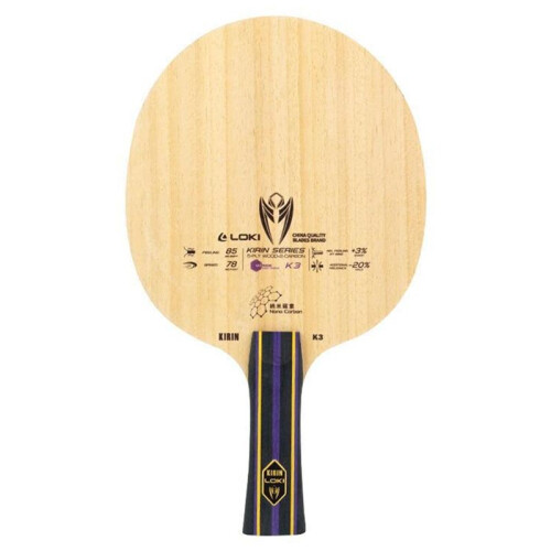 Loki Thunder God K3 Table Tennis Paddle Baseboard 5 Wood 2 Carbon Offensive Training Beginner Crossbat Style