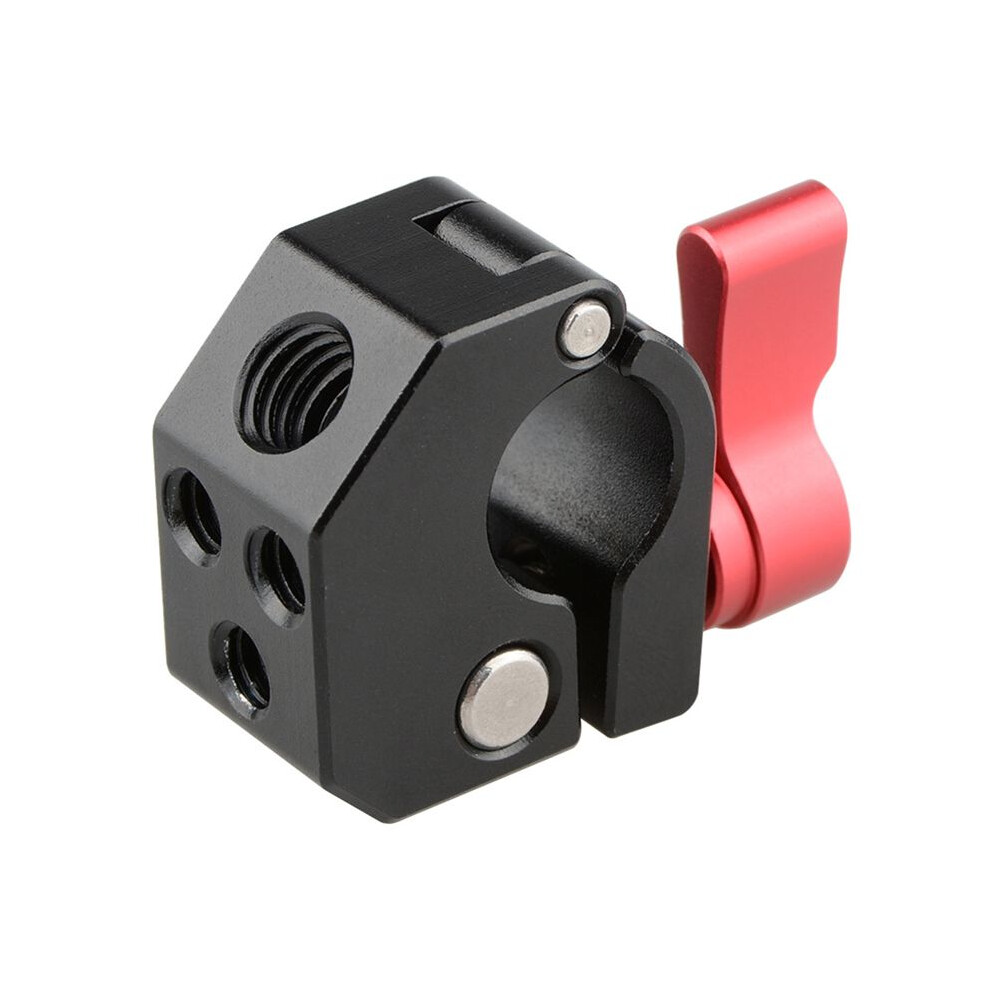 15Mm Single Rod Clamp Adapter With 1/4Inch-20 3/8Inch-16 Threaded Hole For Dslr Camera Cage Shoulder 15Mm Rail System 4714207538131