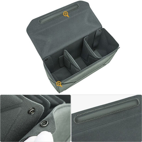 Multi-Purpose Camera Inner Bag, Mirrorless Camera Protective Case, DSLR Inner Bag, Lens Photography Camera Bag Gray-M 2