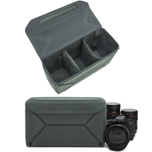 Multi-Purpose Camera Inner Bag, Mirrorless Camera Protective Case, DSLR Inner Bag, Lens Photography Camera Bag Gray-M 1