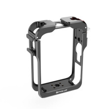 PULUZ Magnetic Camera Cage for Osmo 360, Dual Cold Shoe Expansion Frame with Silicone Lens Cap