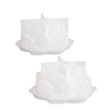 4PCS 3D Large Lotus Silicone Candle Mold DIY Handmade Flower Aromatherapy Plaster Resin Soap Making Supplies Kit