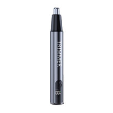Elektrisk Näshårstrimmer, Automatisk Tvättbar Trimmer, Effektiv och Säker, Kompakt Design för Resor Silver&Grå