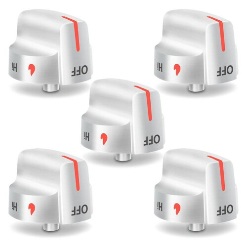 5 Pcs 5304509064 Knobs Replacement for -Gas Stove Knobs, 5304509929 Replace -Gas Range Stove Knobs