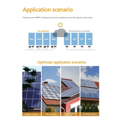 PV Power Optimizer Solar PV Panels Module Level Max Input 600W System Voltage 1500V MPPT High Efficiency 2