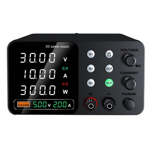 30V10A Lab Power Supply with Triple Storage Switching Power Supply 5V2A  Regulated PowerSupply for TypeC Interface(EU)