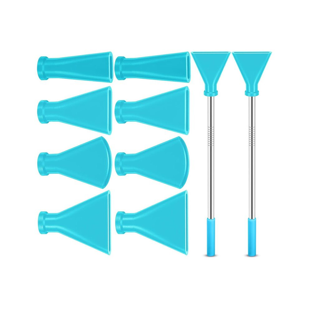 8 Pcs Acrylic Pouring Paint Supplies, Stainless Steel Straw Blow Nozzles Set Fluid Art Tools, for Fluid Art Bloom