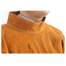 Cowhide Welding Suit 105cm Long Heavy Duty Welding Apron Flame Retardant Wear Resistant Protective Clothing for Men