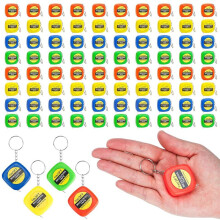 80 PCS Keychain Tape Measure Small Tape Measure Keychains, 3 Ft Measuring Range Retractable Measuring Tape