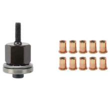 Manual Parafuso Rebitador Rebitador Porca Rebite Ferramenta Adaptador Placa de Metal Licença Instalação Simples 11 Peças M4