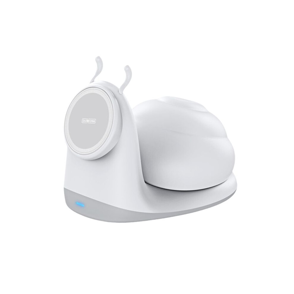 2-In-1 Snail Wireless Charger Night 15W Wireless Charge 3 Ing Modes Desk Stand Rechargeable Led Table Lamp Light 4713941665424