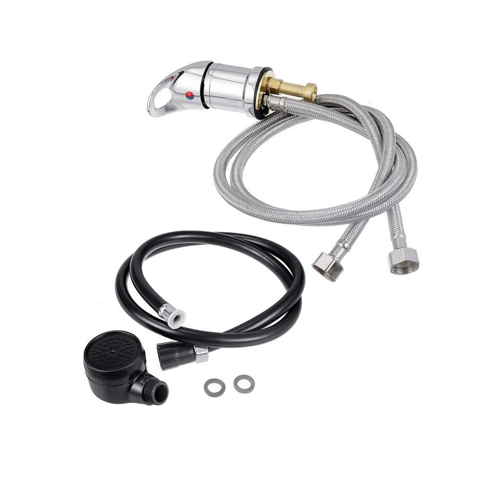 Water Faucet Set, Salon Shampoo Bowl Faucet And Sprayer Kit With Sprayer Hose, Home Salon Spa Hot Cold Mixer 4713943063976