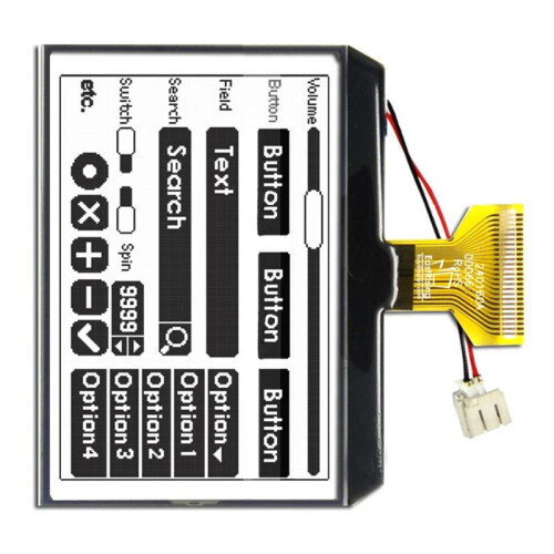 3.4inch 240x160 Dot Matrix LCD Display Serial Interface Black  White Free Backlight Connector 1